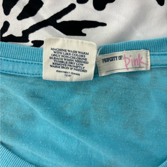 2/$15- PINK Victoria's Secret Happy Camper Tee - Picture 6 of 6